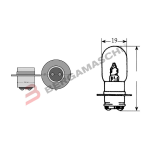 SCATOLA 10PZ LAMPADE LAMPADINE BILUX 12V 35/35W PX15D T19 PER MOTO SCOOTER