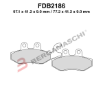PASTIGLIE FRENO FERODO FDB2186SM MESCOLA SINTERIZZATA PER SCOOTER PIAGGIO X10