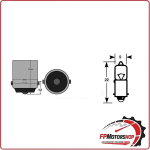 SCATOLA 10PZ LAMPADE LAMPADINE 12V 23W BA9S T9 ALOGENA PER AUTO MOTO