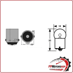 SCATOLA 10PZ LAMPADE LAMPADINE 6V 10W BA15S R10W PER POSIZIONE MOTO SCOOTER