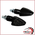 ARROW2 INDICATORI DI DIREZIONE A LED 12V CARBON PER MOTO FRECCE LUCI OMOLOGATE