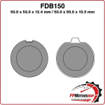 PASTIGLIE PASTICCHE FRENO FERODO MOTO FDB150P PER SUZUKI GS 400 750