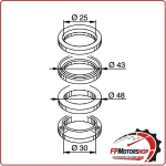 KIT RALLE STERZO PER MALAGUTI MADISON CENTRO BLOG 125.150 OKYAMI CUSCINETTI