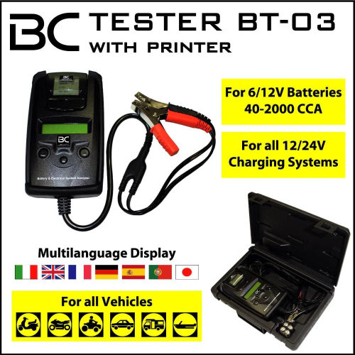 BATTERY& ALTERNATOR TESTER+ STAMPANTE