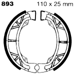 GANASCE FRENO PER MOTO APRILIA SCARABEO 50 MALAGUTI F10 EBC 893 MESCOLA ORGANICA