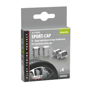 Sport-Cap Hexagonal, set 4 tappi coprivalvola
