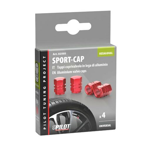Sport-Cap Hexagonal, set 4 tappi coprivalvola