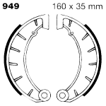 GANASCE FRENO PER MOTO CZ JAWA EBC 949 MESCOLA ORGANICA