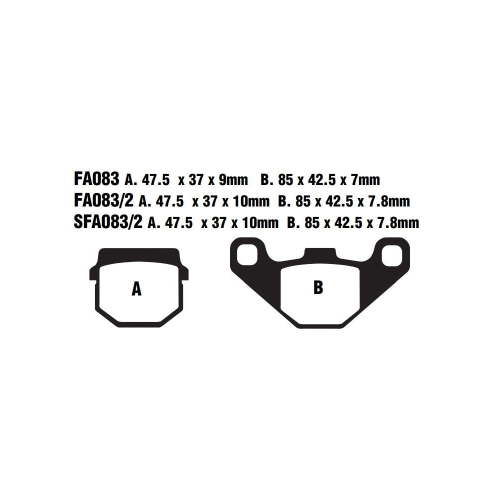PASTIGLIE SFA HH SUZUKI-PEUGEO T-HYOSUNG SFA083HH
