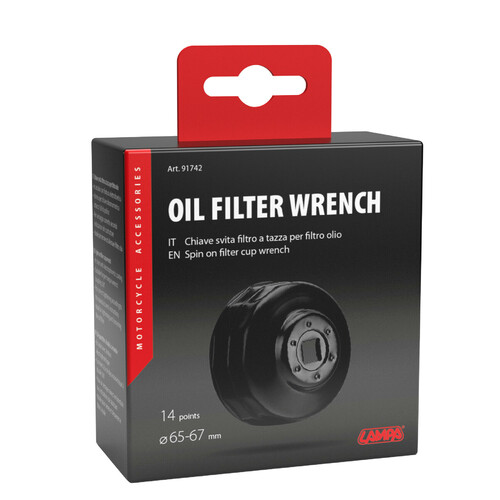 Chiave svita filtro a tazza per filtro olio per filtro Ø 65-67 mm con 14 lati  