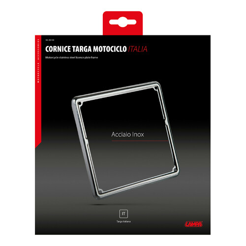 Cornice targa in acciaio inox