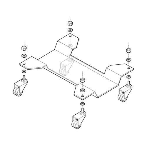 Carrello sposta moto per cavalletto centrale