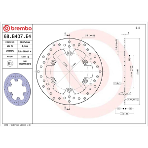 DISCO FRENO BREMBO SERIE ORO