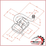 MARMITTA SILENZIATORE TERMINALE DI SCARICO SITO PER PIAGGIO VESPA PX 125/150