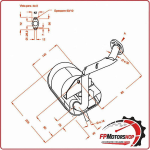 MARMITTA SILENZIATORE TERMINALE DI SCARICO SITO PER PIAGGIO VESPA PK 125 0234