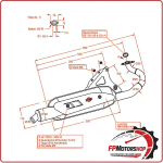 MARMITTA SILENZIATORE TERMINALE DI SCARICO SITO PER MALAGUTI F12 PHANTOM 94-06