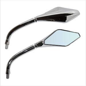 Coppia specchi cromati "Razor" fil.mm10