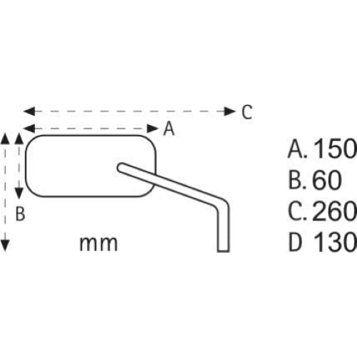 Coppia specchi cromati "Razor" fil.mm10