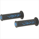Cp manopole in gomma "FLAMES" nere/blu