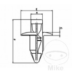 RIVETTI IN PLASTICA  10 PEZZI