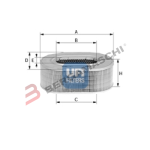 FILTRO ARIA PER MOTO CAGIVA ALETTA ORO 125 ELEFANT 125/200 UFI 27.943.00