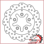 DISCO FRENO MOTO PER SYM SYMPHONY 125/ 150 FERODO FMD0446R 50/125 SR 10>18