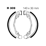 GANASCE FRENO PER MOTO HONDA XL500 S EBC H309 MESCOLA ORGANICA