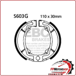 GANASCE FRENO PER MOTO KAWASAKI KLX 110 R 02> 22 SCANALATE EBC S603G ORGANICA