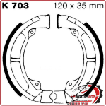GANASCE FRENO PER MOTO KAWASAKI KL250 EBC K703 MESCOLA ORGANICA