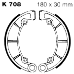 GANASCE FRENO PER MOTO KAWASAKI KH250 EBC K708 MESCOLA ORGANICA