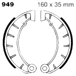 GANASCE FRENO PER MOTO CZ JAWA EBC 949 MESCOLA ORGANICA