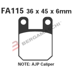 PASTIGLIE FRENO PER PEUGEOT-ITALJET SUZUKI EBC SFAC115 MESCOLA CARBON SCOOTER