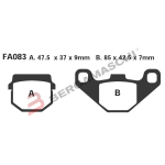 PASTIGLIE FRENO PER PEUGEOT-SUZUKI HYOSUNG EBC SFAC083 MESCOLA CARBON SCOOTER