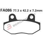 PASTIGLIE FRENO PER HYOSUNG-DAELIM EBC SFAC086 MESCOLA CARBON SCOOTER