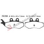 PASTIGLIE FRENO PER APRILIA-PIAGGIO GILERA-MALAGUTI EBC SFAC194 MESCOLA CARBON