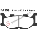 PASTIGLIE FRENO PER YAMAHA MAJESTY 250/400 EBC SFAC199 MESCOLA CARBON SCOOTER