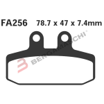 PASTIGLIE FRENO PER APRILIA SCARABEO 400/500 ANTERIORE 03> EBC SFAC256 MESCOLA