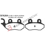 PASTIGLIE FRENO PER SYM CITYCOM 300 ANTERIORE/POSTERIORE HD200 EVO ANTERIORE EBC