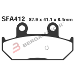 PASTIGLIE FRENO PER SUZUKI BURGMAN 650 03> POSTERIORE C/PERN FREN STAZ. SFAC412