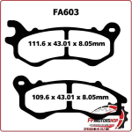 PASTIGLIE FRENO PER HONDA PCX 125 - PEUGEOT EBC SFAC603 MESCOLA CARBON SCOOTER