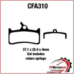 PASTIGLIE FRENO BICI MTB CFA310R EBC MESCOLA ORGANICA MOUNTAINBIKE RACING