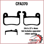 PASTIGLIE FRENO BICI MTB CFA370R EBC MESCOLA ORGANICA MOUNTAINBIKE RACING