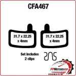 PASTIGLIE FRENO BICI MTB CFA467R EBC MESCOLA ORGANICA MOUNTAINBIKE RACING